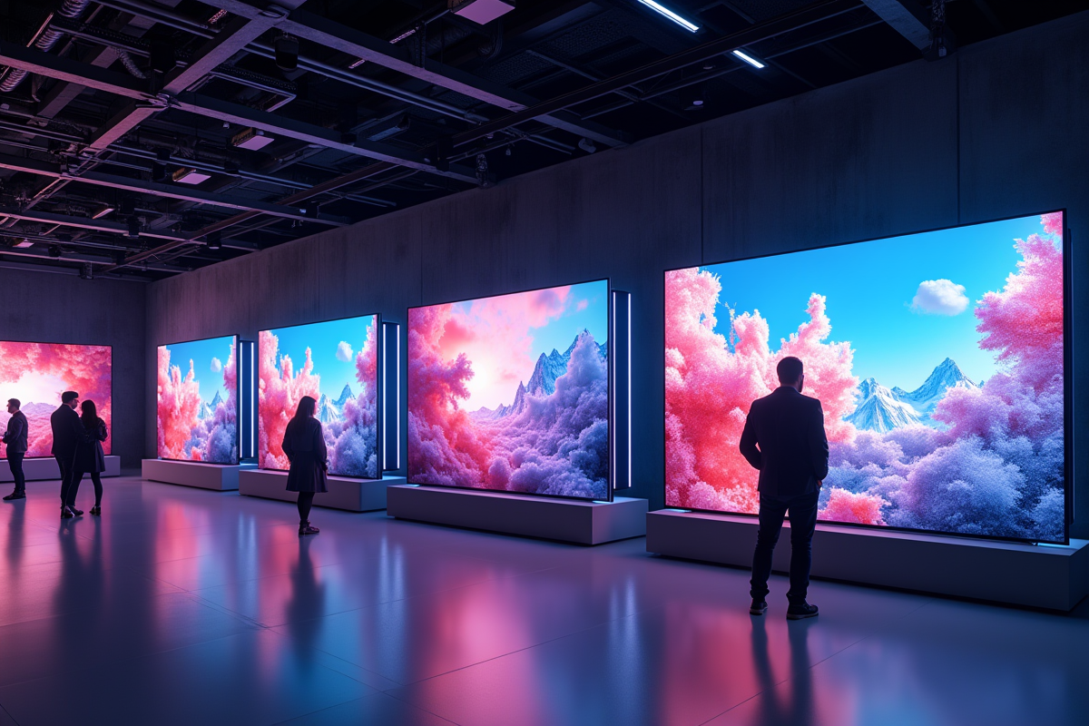 Magasin d électronique luxe avec televisions 2025 en vitrine